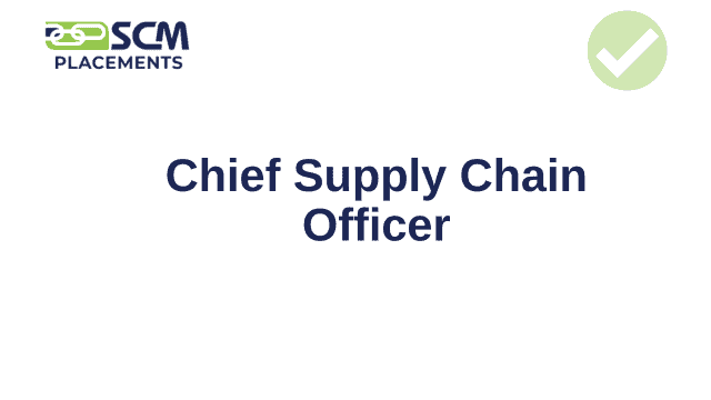 chief supply chain officer placement