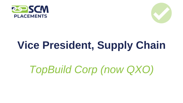 VP Supply Chain, TopBuild